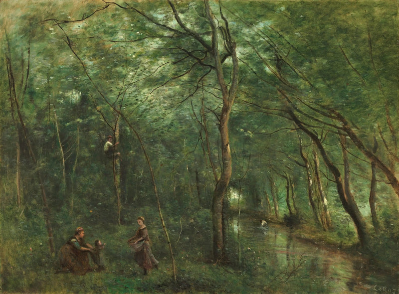 Zielona rzeka - Jean-Baptiste Camille Corot