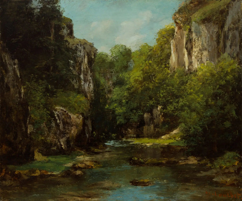 Rzeka Czarnych Studni - Gustave Courbet