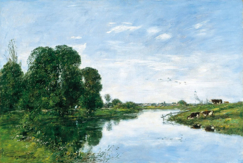 Rzeka Touques w Saint-Arnoult - Eugène Boudin