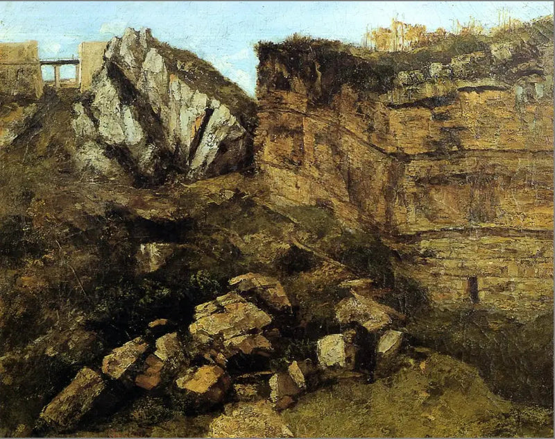 Rozkładająca się skała - Gustave Courbet