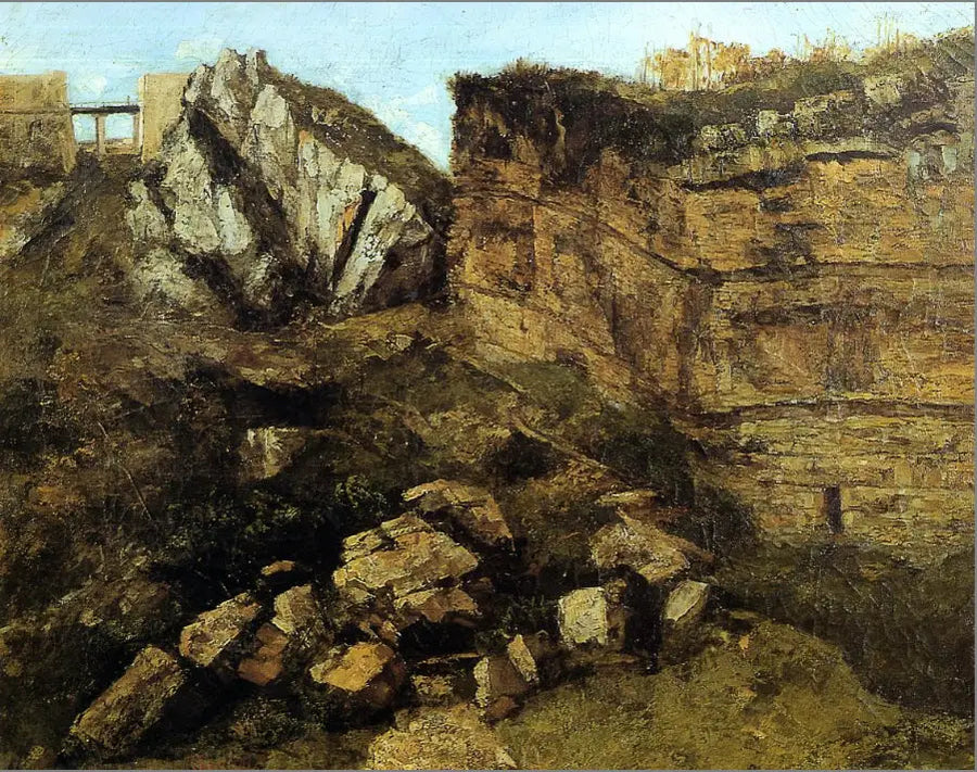 Rozkładająca się skała - Gustave Courbet