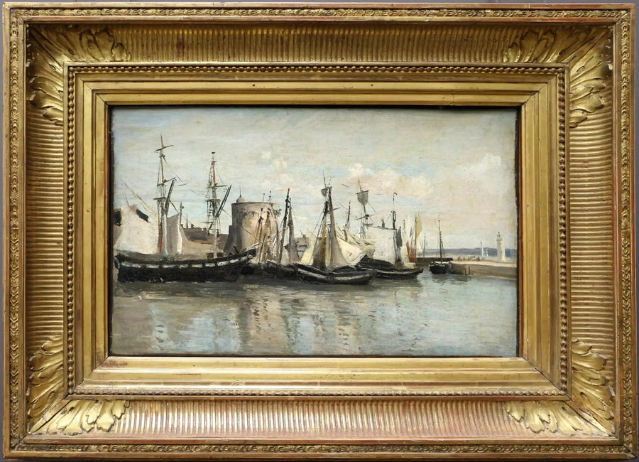 La Rochelle. Wejście do portu wyładunkowego. - Jean-Baptiste Camille Corot