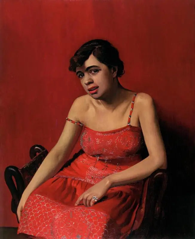 Rumunka w czerwonej sukni - Félix Vallotton