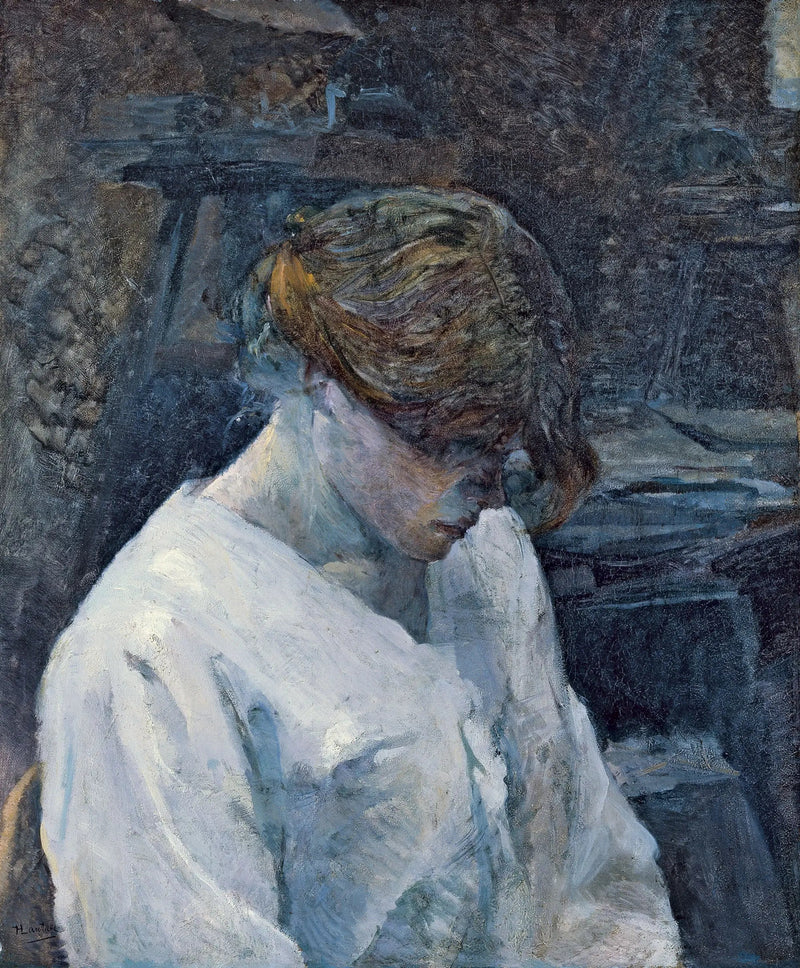 Ruda w białej bluzce - Henri de Toulouse-Lautrec