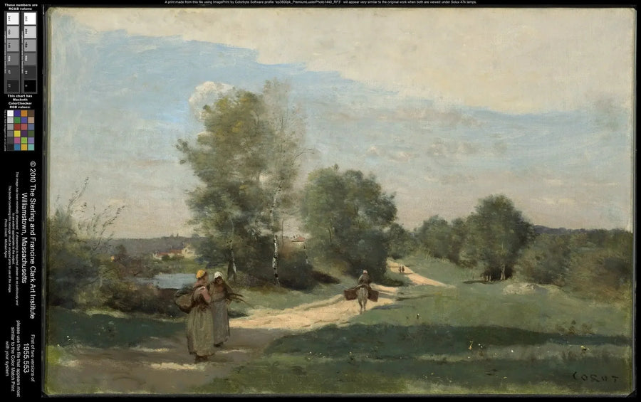 Droga przy brzegu wody - Jean-Baptiste Camille Corot