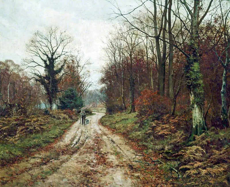 Jesienna droga (Las Mitcham, Surrey) - Edward Wilkins Waite