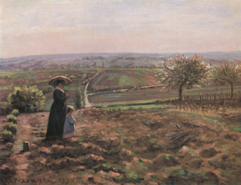 Droga do Rouen, wyżyny Hautil, Pontoise - Camille Pissarro