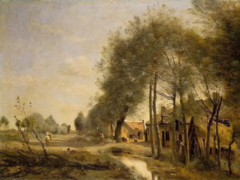 Droga do Sin-le-Noble, niedaleko Douai - Jean-Baptiste Camille Corot