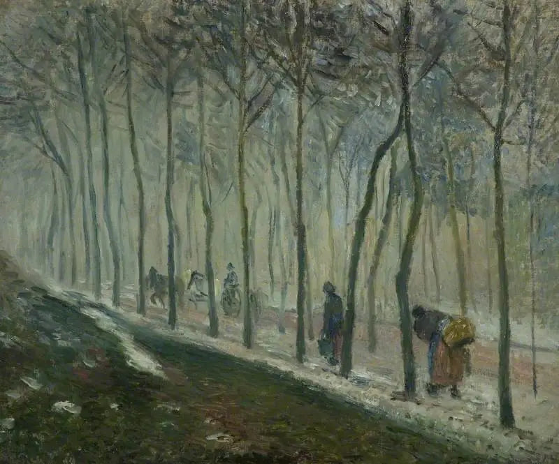 Droga, efekt śniegu - Camille Pissarro