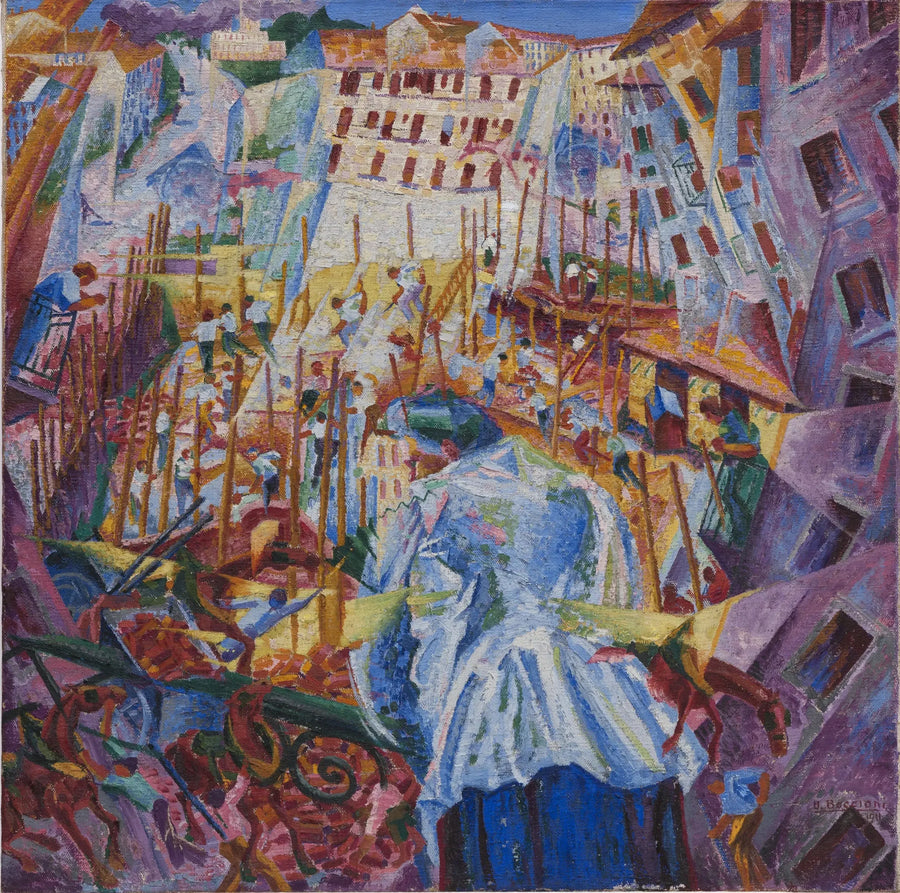 Ulica wchodzi do domu - Umberto Boccioni