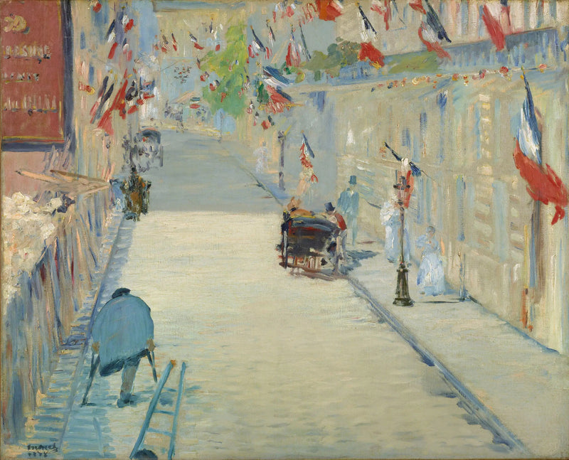 Ulica Mosnier z flagami - Édouard Manet