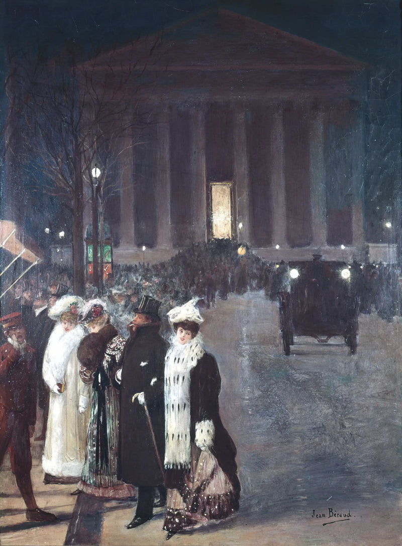 Ulica Królewska, wieczorem w Boże Narodzenie - Jean Béraud