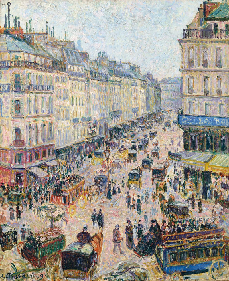 Ulica Saint-Lazare, jasny czas - Camille Pissarro