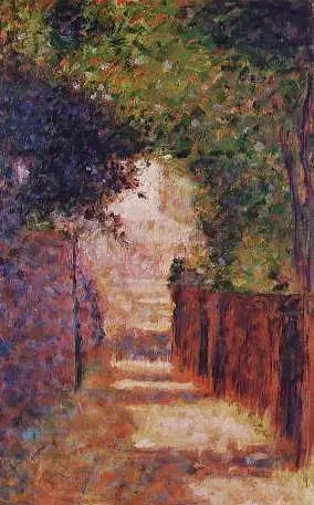 Ulica Saint-Vincent, Paryż, wiosną - Georges Seurat