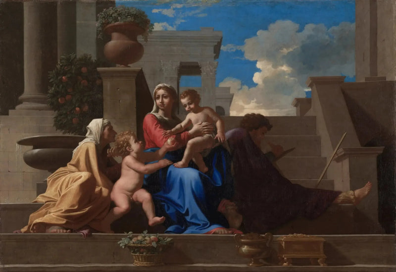 Święta Rodzina na schodach - Nicolas Poussin