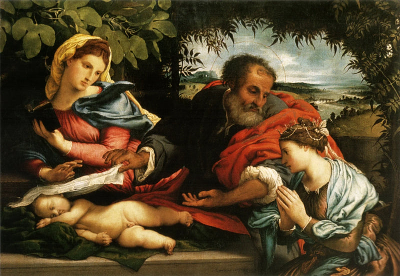 Święta Rodzina z świętą Katarzyną Aleksandryjską - Lorenzo Lotto
