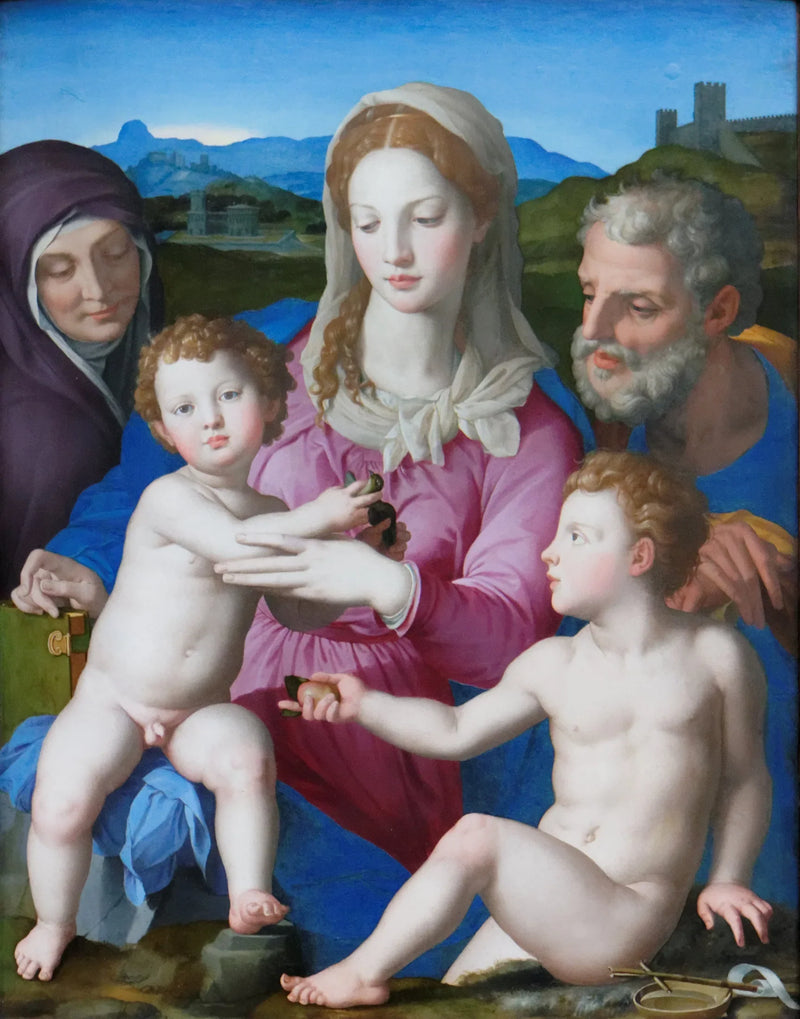 Święta Rodzina z świętą Elżbietą i małym świętym Janem Chrzcicielem - Bronzino