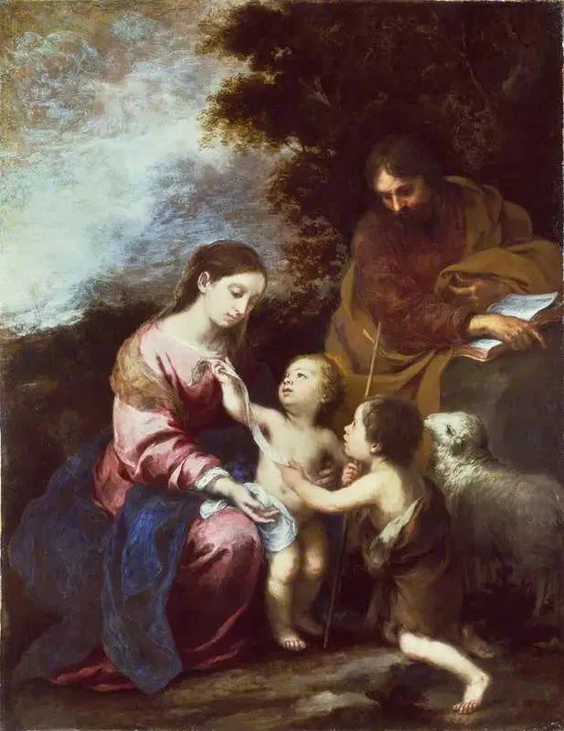 Święta Rodzina z Chrzestem Dzieciątka - Bartolomé Esteban Murillo