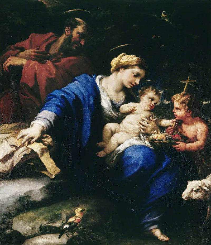 Święta Rodzina z Dzieciątkiem św. Janem Chrzcicielem - Luca Giordano