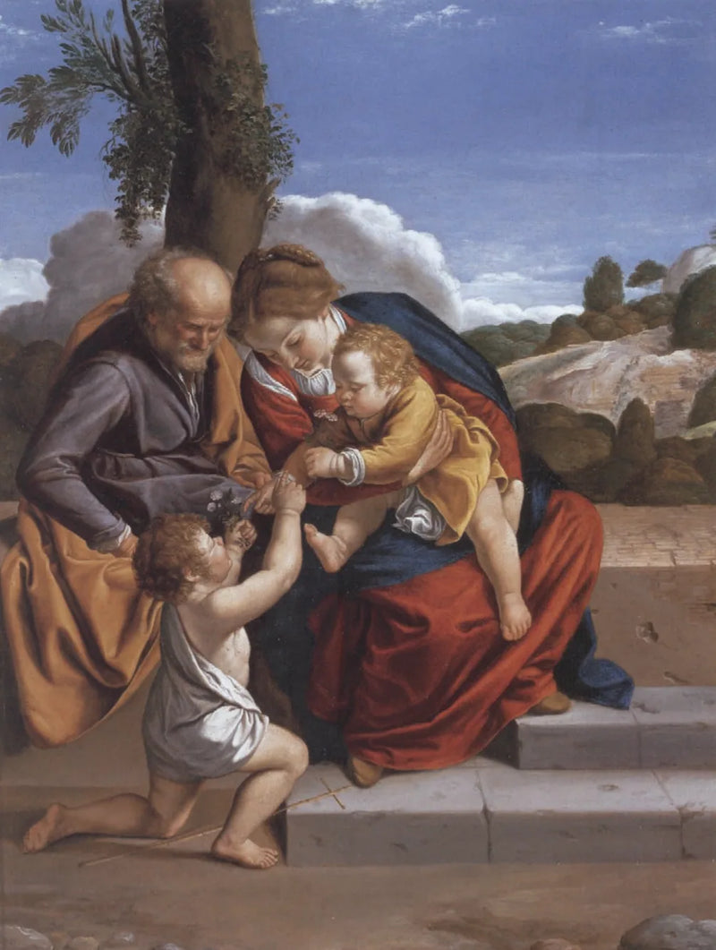 Święta Rodzina z Dzieciątkiem Świętym Janem Chrzcicielem - Orazio Gentileschi