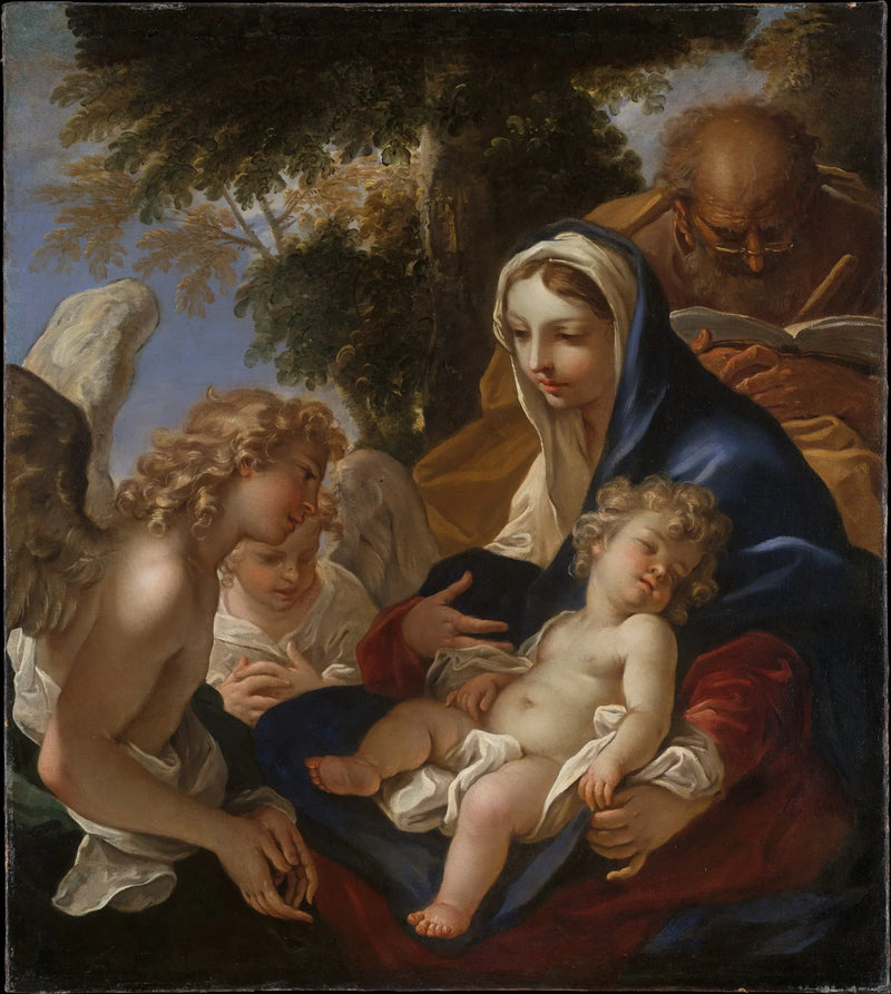 Święta Rodzina z aniołami - Sebastiano Ricci