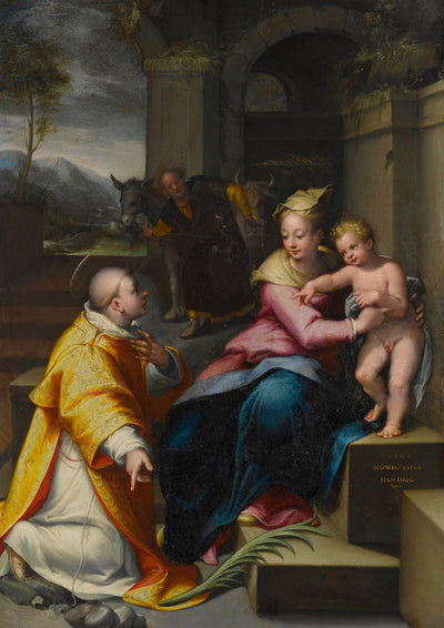La Sainte Famille avec saint Étienne - Denis Calvaert - Alpha Reproduction