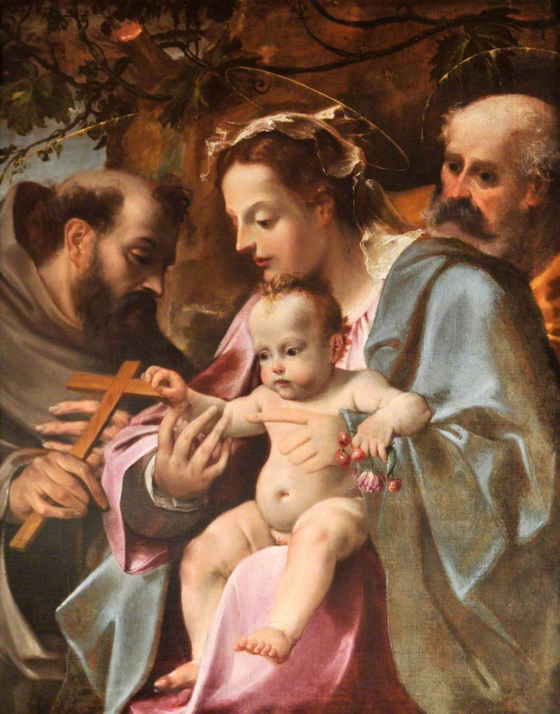 Święta Rodzina z św. Franciszkiem - Ludovico Carracci