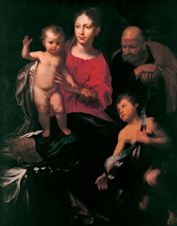 La Sainte Famille avec saint Jean-Baptiste - Bernardo Strozzi image 1 reproduction d’œuvre d’art à l’huile