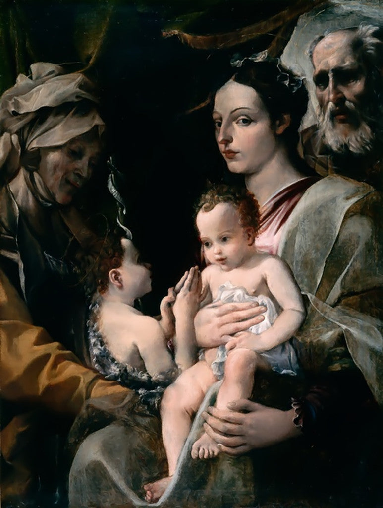 Święta Rodzina z świętym Janem Chrzcicielem i świętą Elżbietą - Annibale Carracci