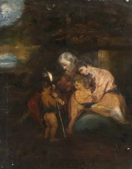 Święta Rodzina z świętym Janem - Joshua Reynolds