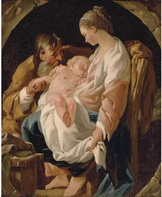 La Sainte Famille - Noël Hallé image 1 reproduction artisanale de tableau