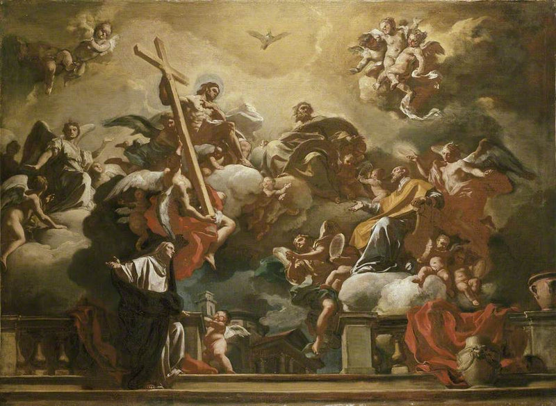 Święta Trójca z świętym Filipem Neri w chwale - Francesco Solimena