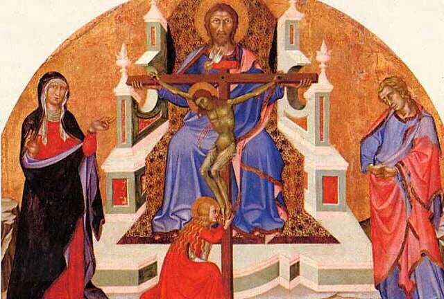 Święta Trójca (tryptyk Trójcy Świętej) - Bartolo di Fredi