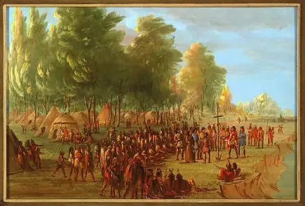Sala wznosząca krzyż i obejmująca teren. 25 marca 1682 - George Catlin