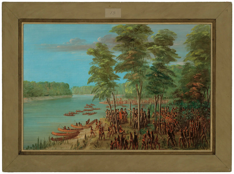 Salle przejmuje ziemie u ujścia rzeki Arkansas. 10 marca 1682 - George Catlin