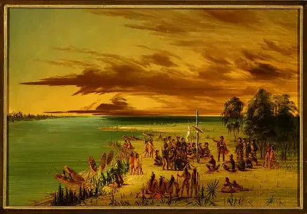 Salle rości pretensje do Luizjany dla Francji. 9 kwietnia 1682 - George Catlin
