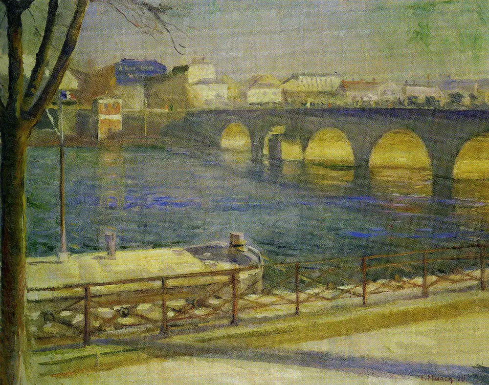 La Seine à Saint-Cloud - Edvard Munch image 1 reproduction de peinture à l’huile