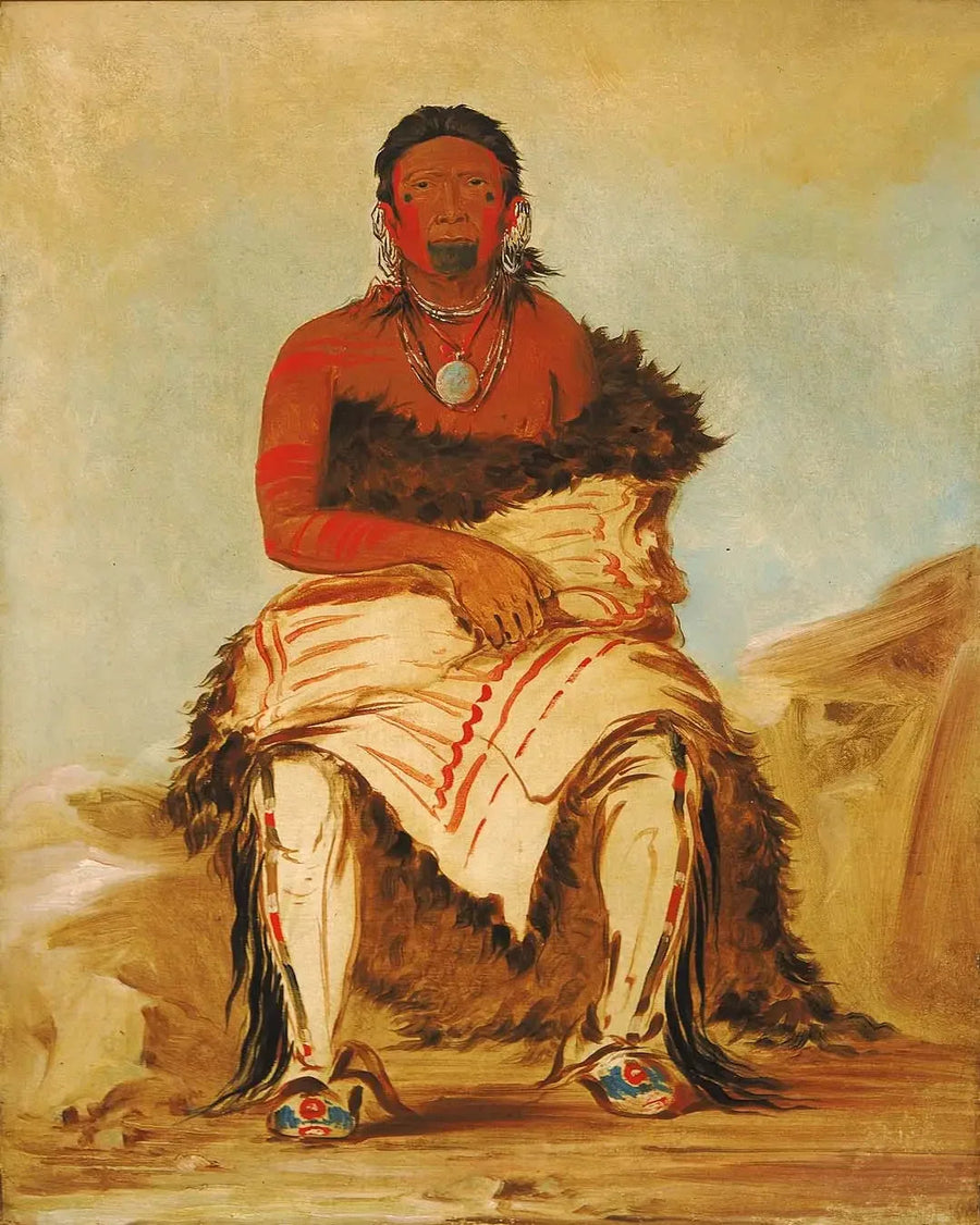 Lá-shah-le-stáw-hix, przywódca plemienia Pawnee, republikański - George Catlin