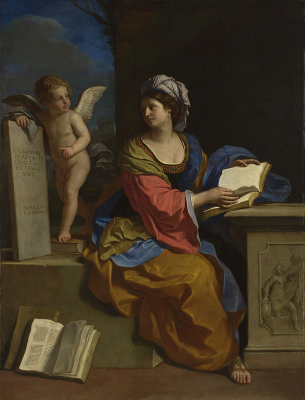 Sybilla z Cumae z putto - Guercino