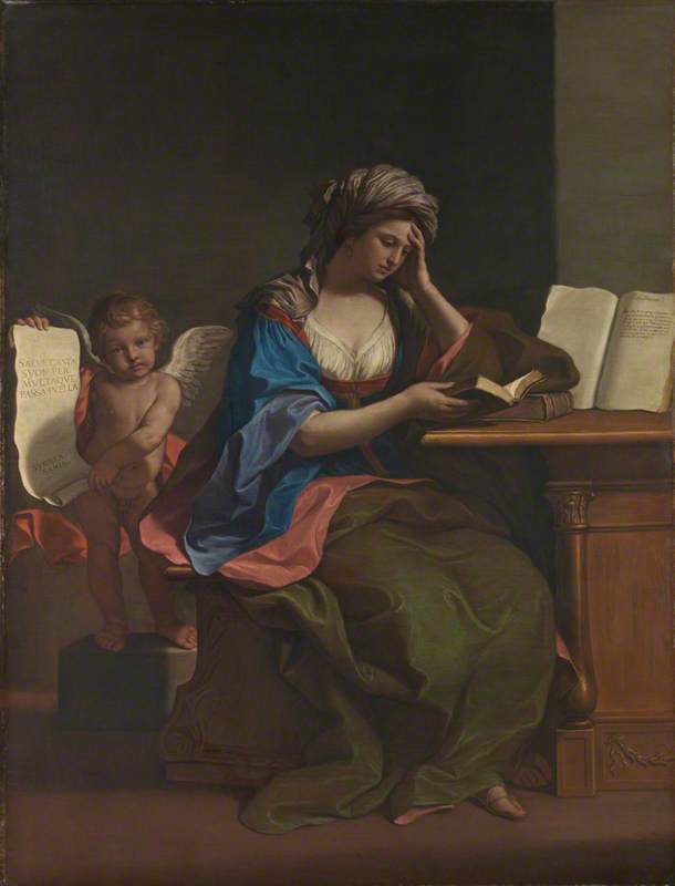 Sybilla Samienna z putto - Guercino