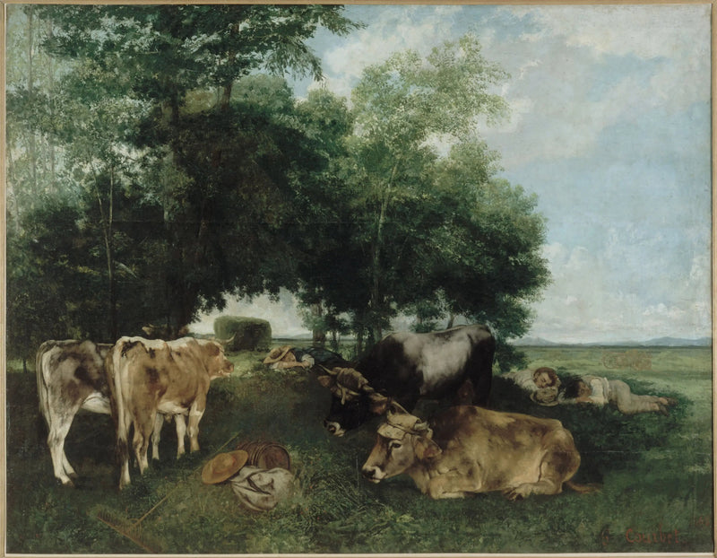 Drzemka podczas sezonu sianokosów - Gustave Courbet