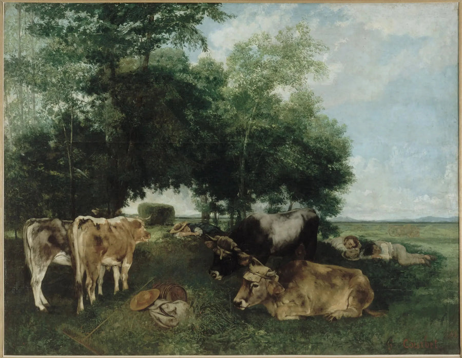 Drzemka podczas sezonu sianokosów - Gustave Courbet