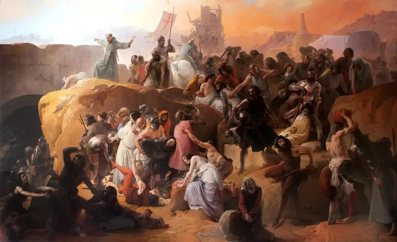 Pragnienie krzyżowców w Jerozolimie - Francesco Hayez
