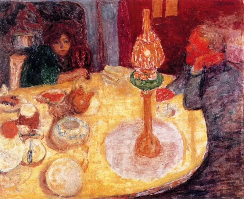 Wieczór przy lampie - Pierre Bonnard