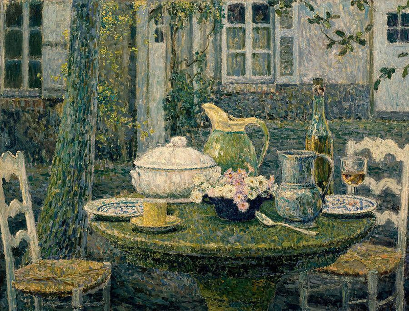 Stół wiosenny, Gerberoy - Henri Le Sidaner