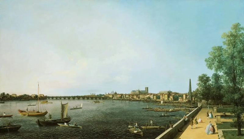 Tamiza z Somerset House Terrace w kierunku Westminster - Canaletto