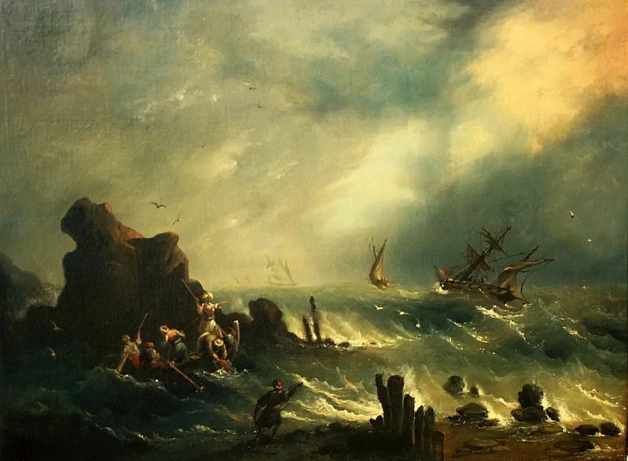 Burza na tureckim wybrzeżu - Ivan Aïvazovski