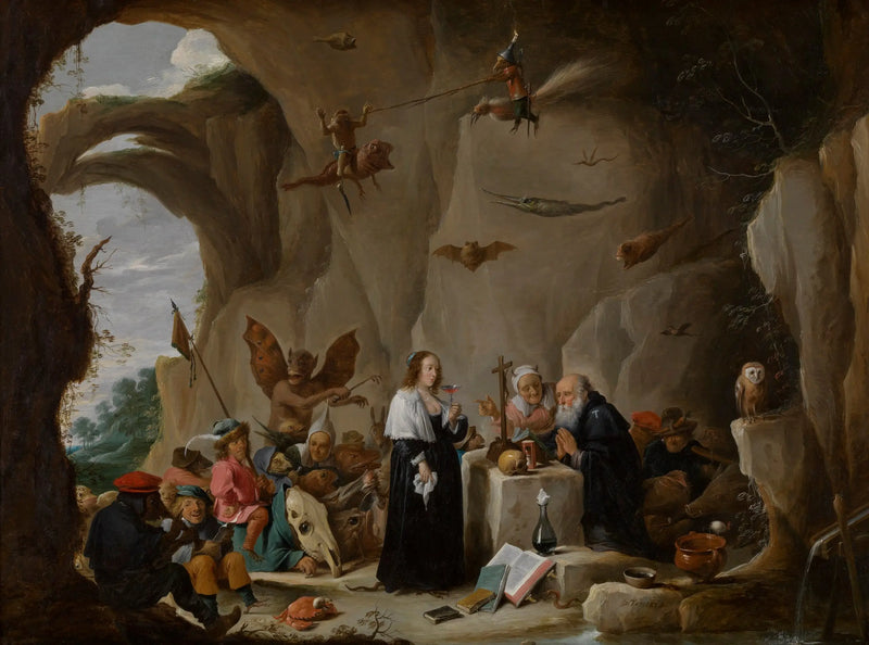 Pokusa Antoniego, opat z Egiptu - David Teniers Młodszy