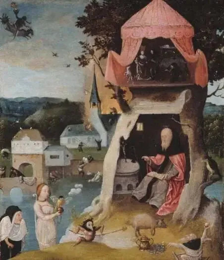 Kuszenie św. Antoniego. - Hieronymus Bosch
