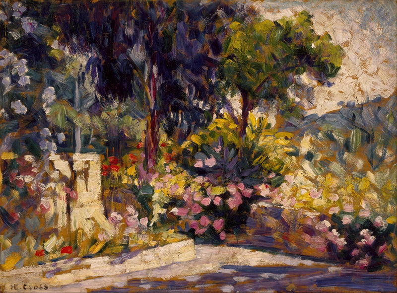 Kwiatowy taras - Henri-Edmond Cross